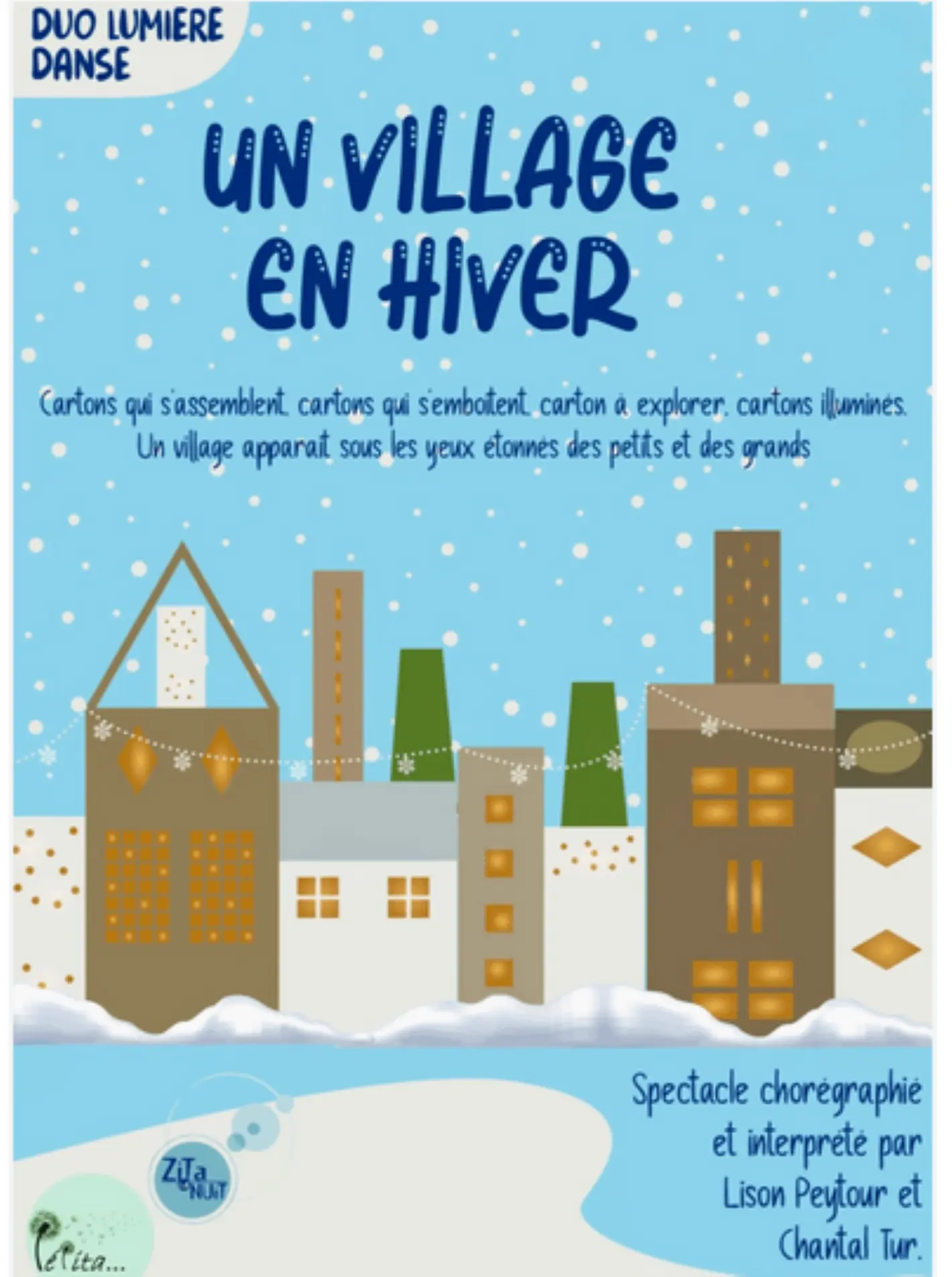Un village en hiver sous la neige