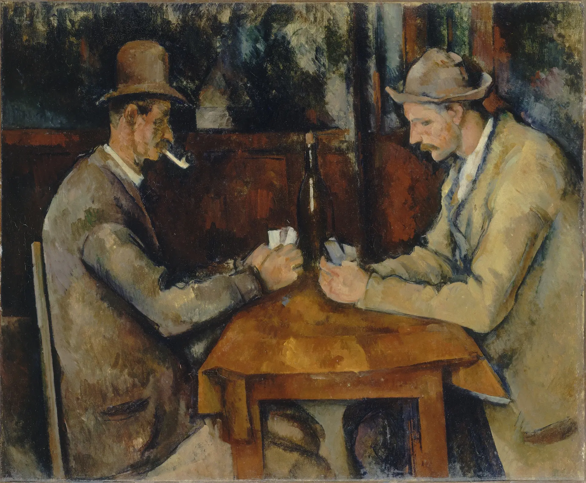 Paul Cezanne, Les Joueurs de cartes, entre 1890 et 1895 Huile sur toile, 47 x 56,5 cm Paris, musée d’Orsay Legs comte Isaac de Camondo, 1911