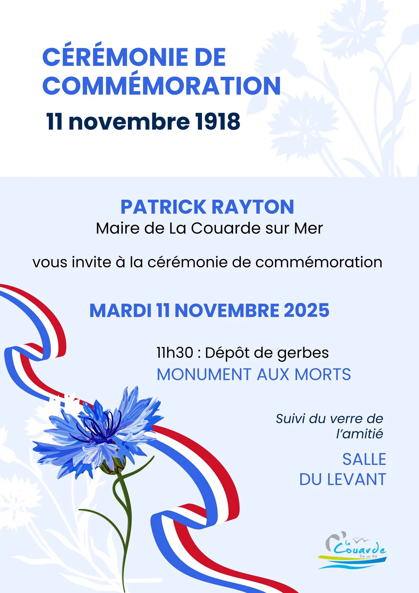 Feierstunde am 11. November_La Couarde-sur-Mer