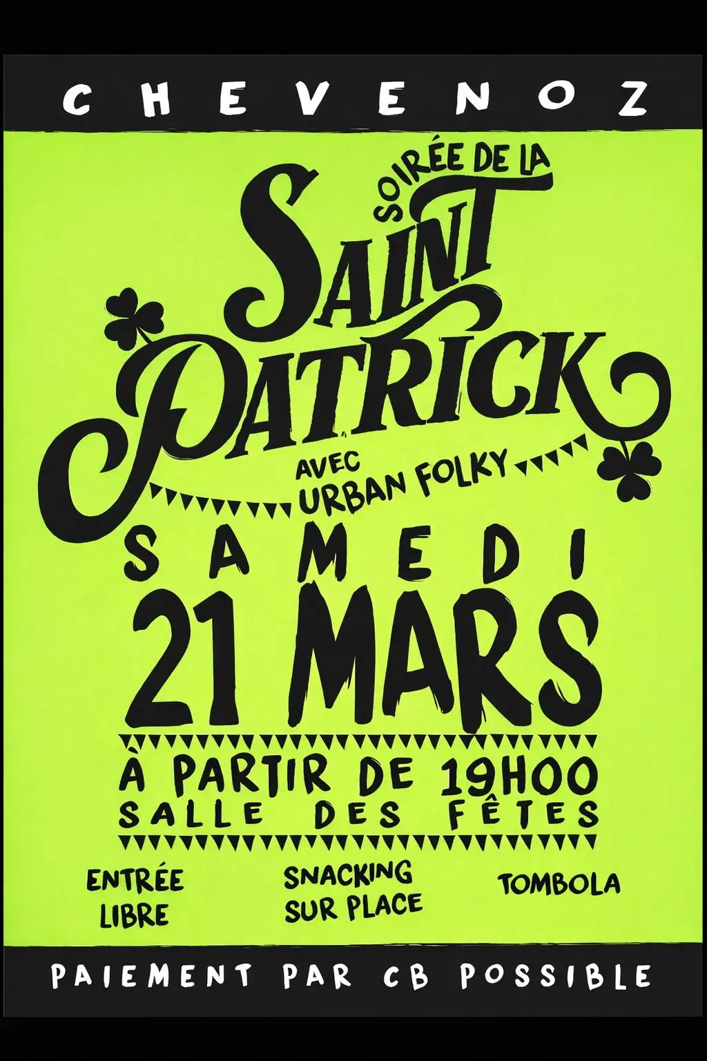 Affiche Saint-Patrick Chevenoz