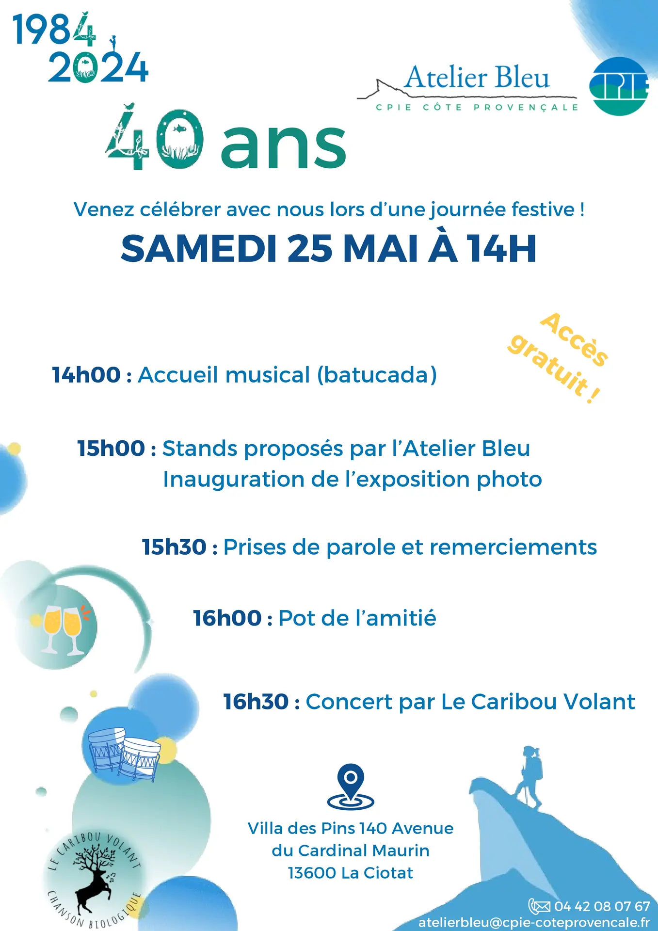 Les 40 ans de l'Atelier Bleu