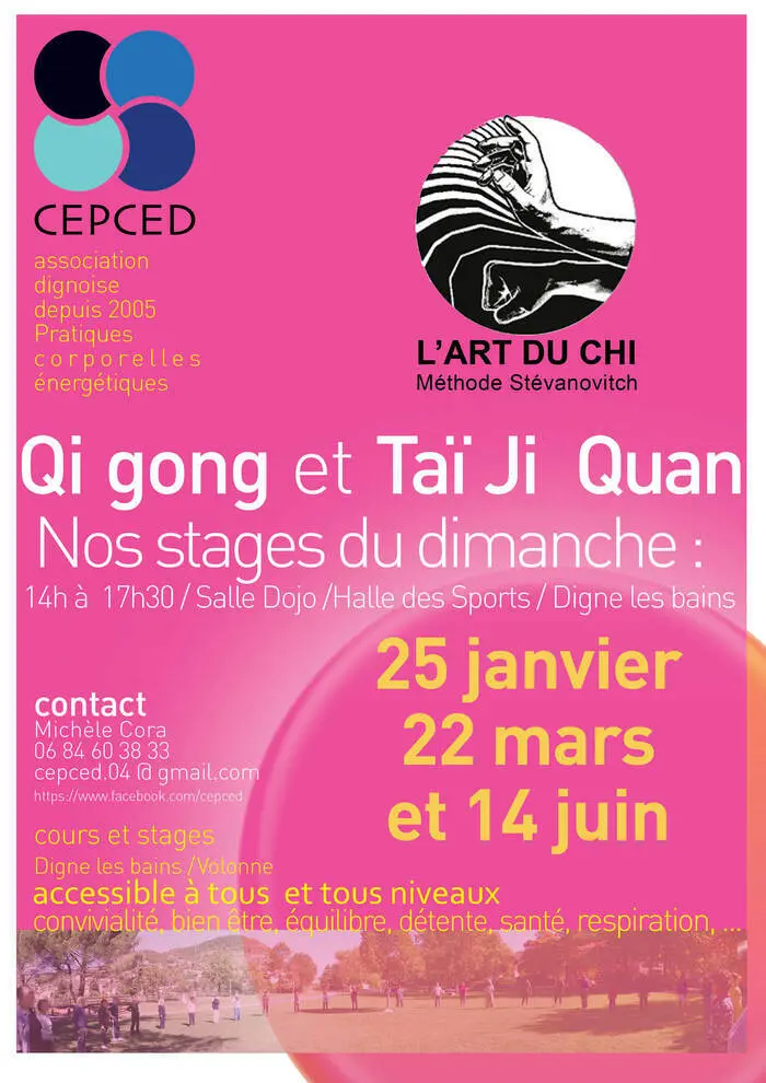 Affiche - Stages Qi Gong - Taï Ji Quan
