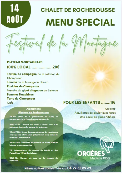 Menu Festival de la Montagne_Orcières