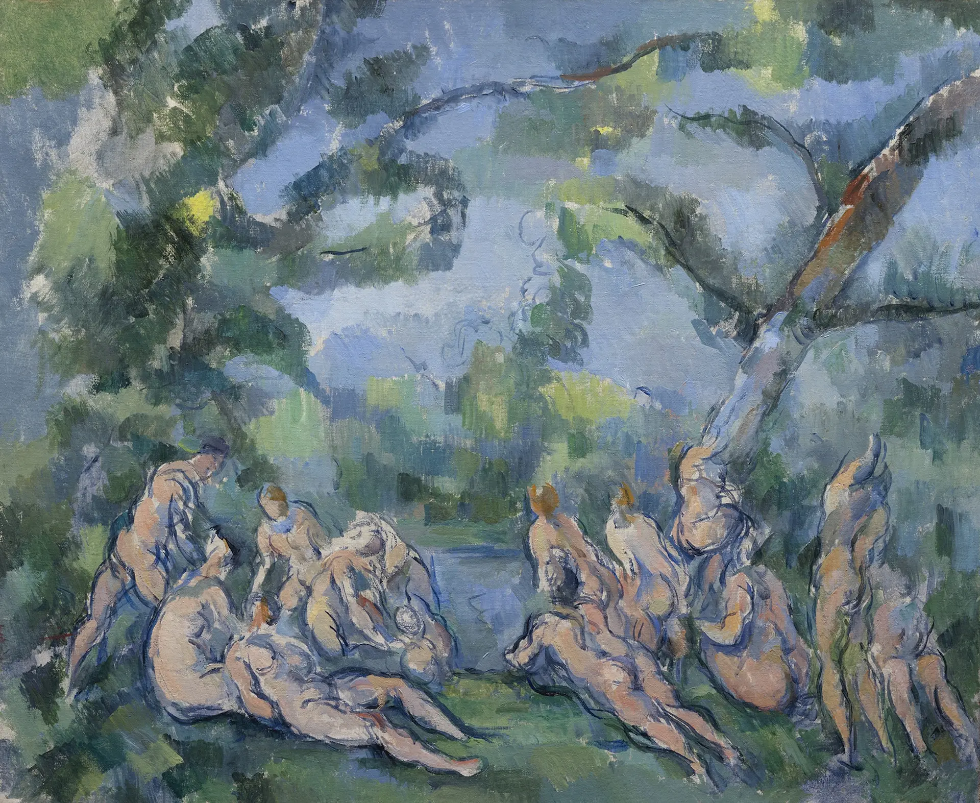 Paul Cezanne, Les Baigneurs, 1899–1904 Huile sur toile, 51,3 x 61,7 cm Chicago, The Art Institute of Chicago The Amy McCormick Memorial Collection