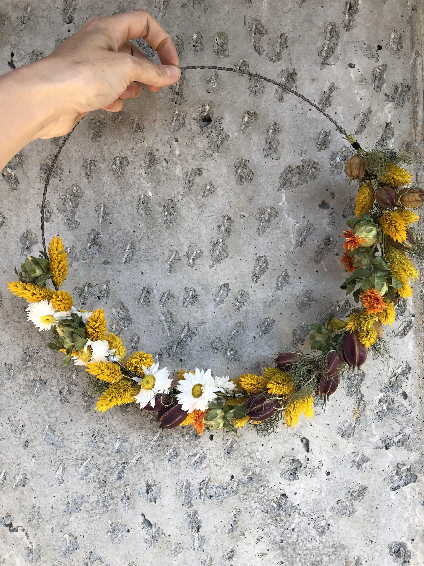 Photo courronne de fleurs