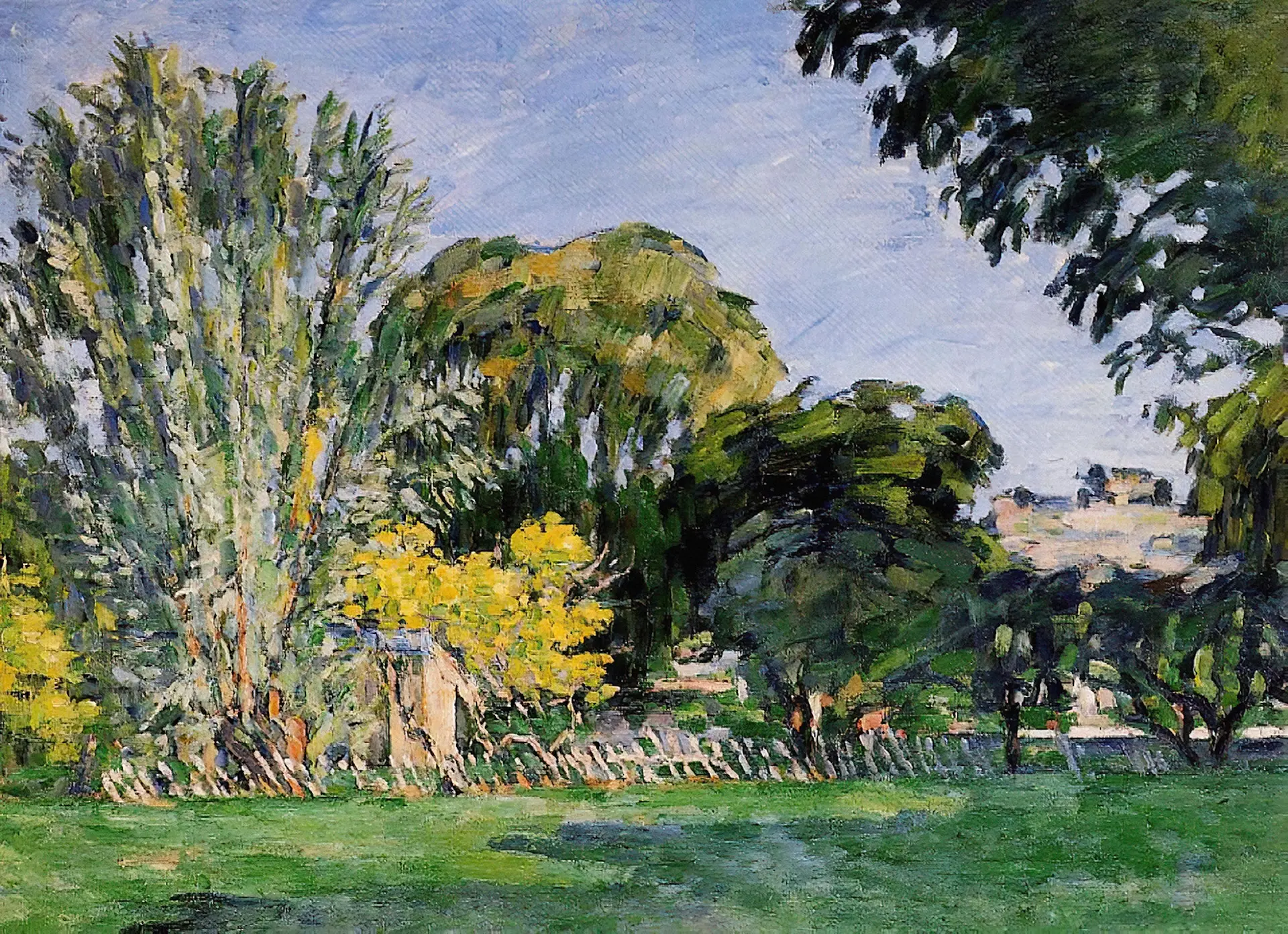 Paul Cezanne, Bosquet au Jas de Bouffan, Huile sur toile, 54 x 73 cm, Portand, Museum of Art, Mr & Mrs Scott Black on loan to the Portland Museum