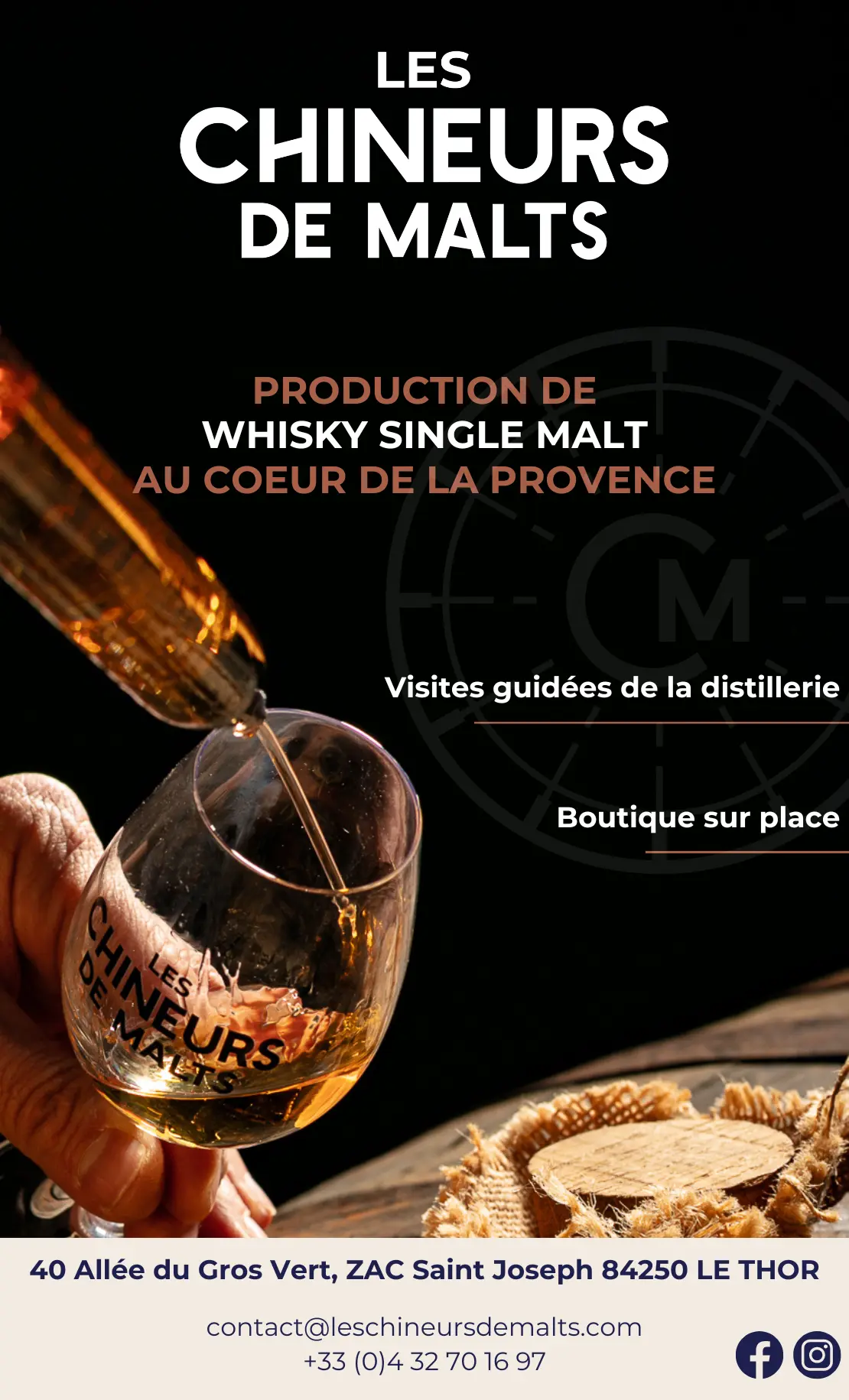 Visite de l'orge au whisky en anglais - Les chineurs de malt_Le Thor flyer