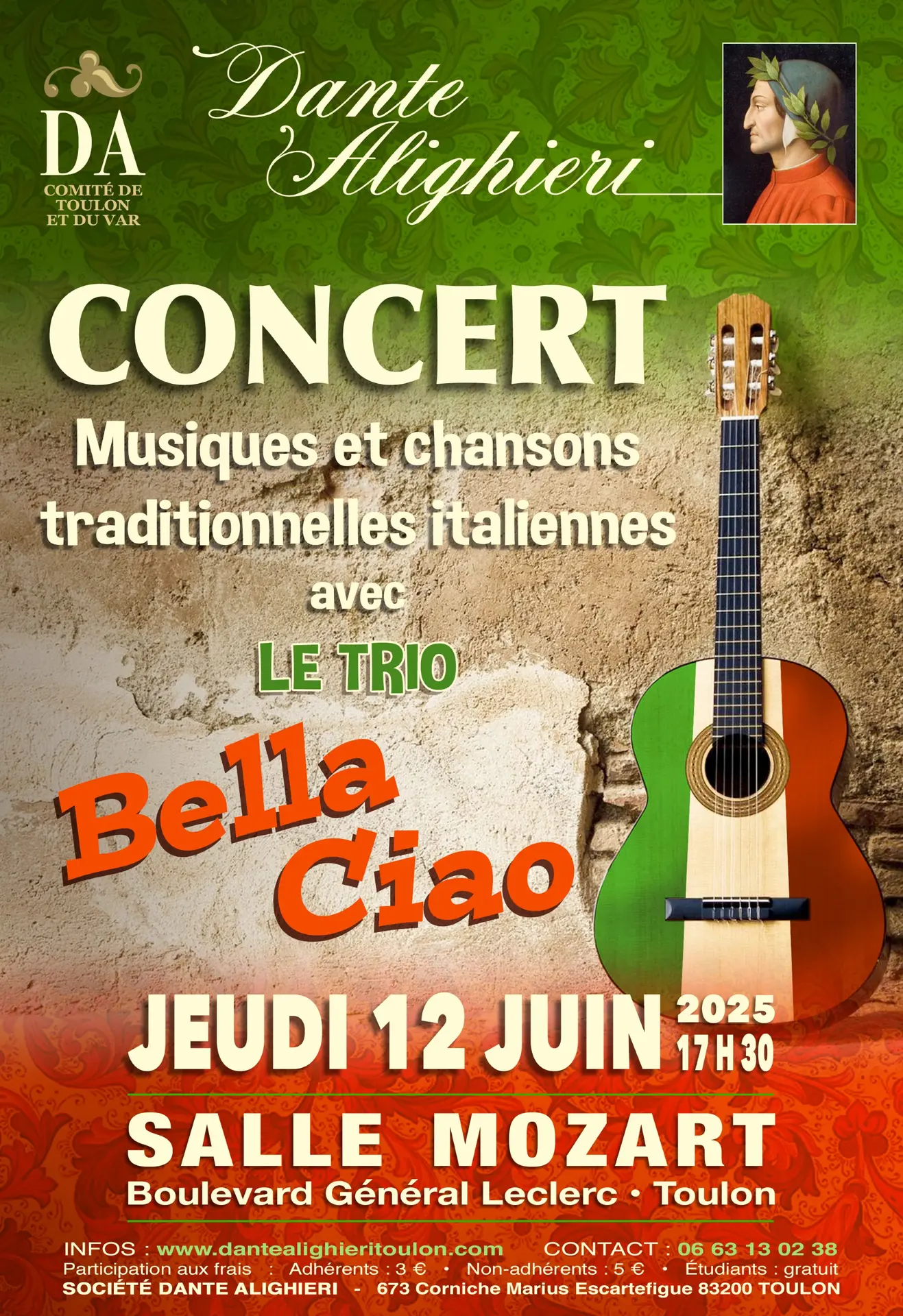Affiche CONCERT TRIO BELLA CIAO