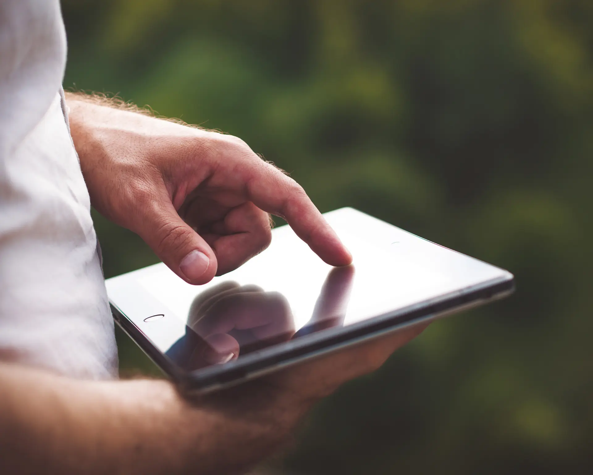 balade connectée avec tablette