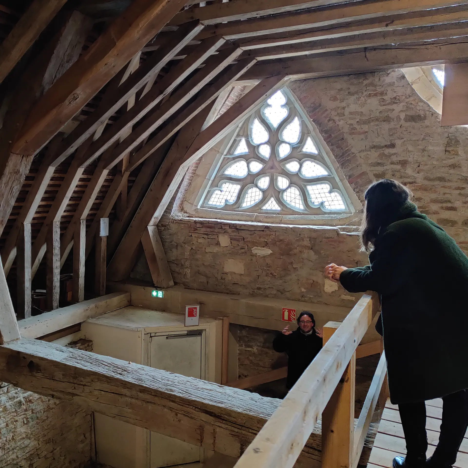 Photo dans les combles du monastère royal de Brou