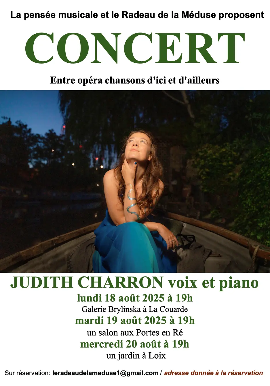 Concert au jardin de Judith Charron - Le radeau de la méduse_La Couarde-sur-Mer