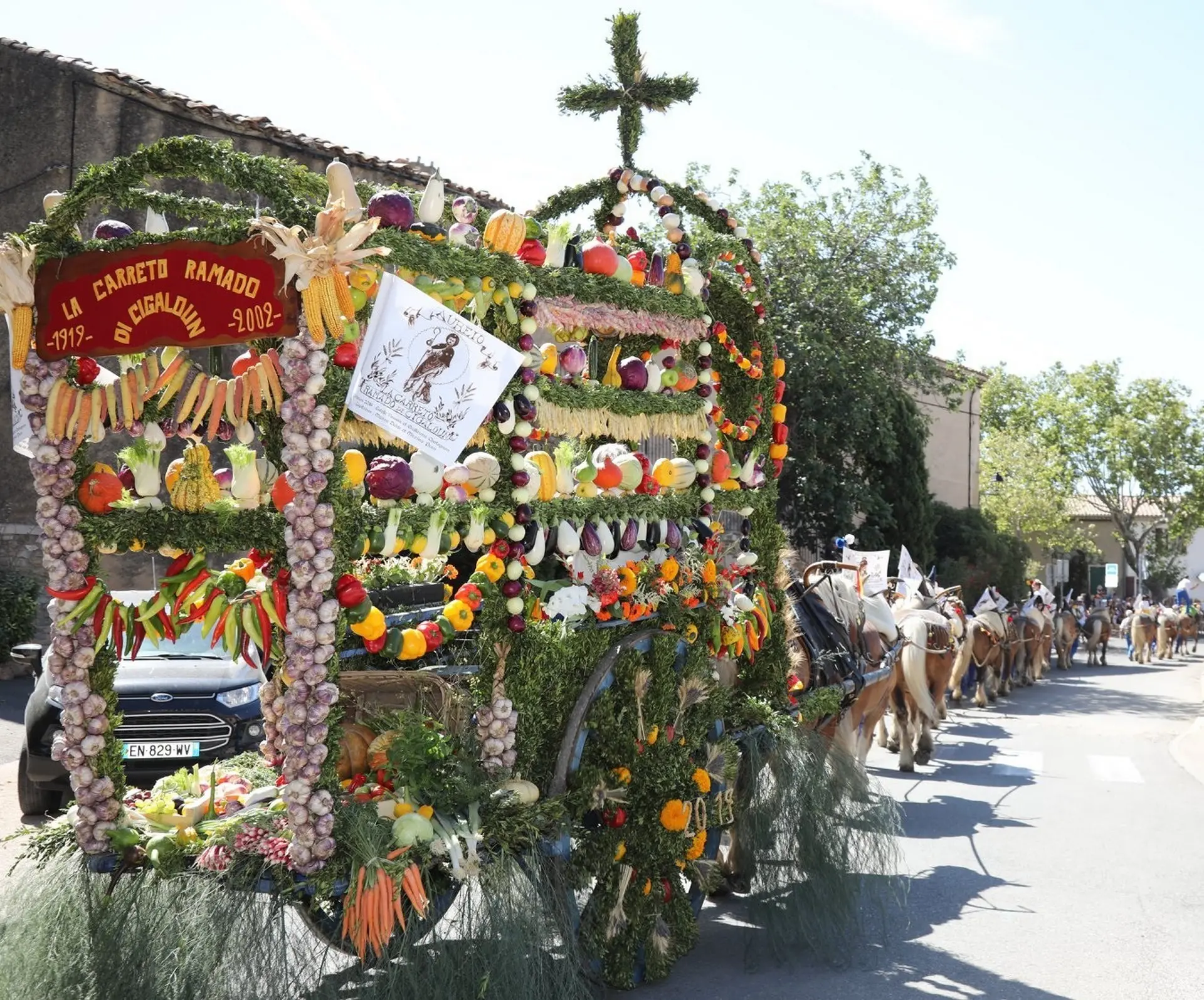 Fête de la Saint-Roch Aureille 2019_carreto ramado