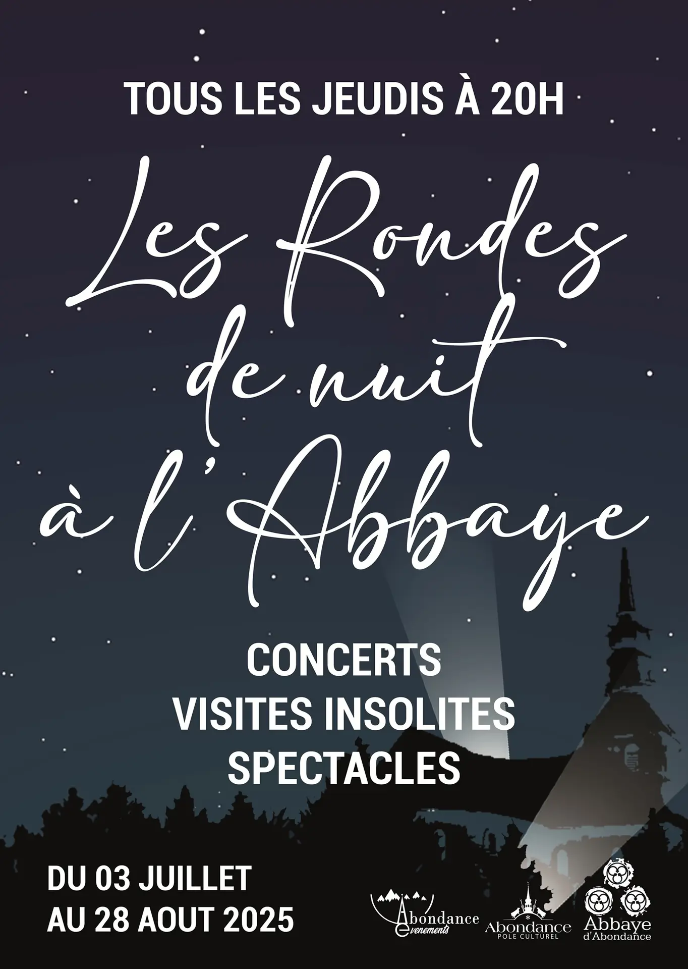 Les Rondes de nuit à l'Abbaye - 2025