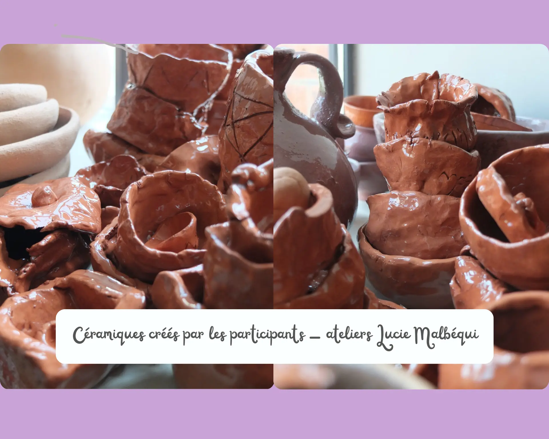 Céramiques crées par les participants