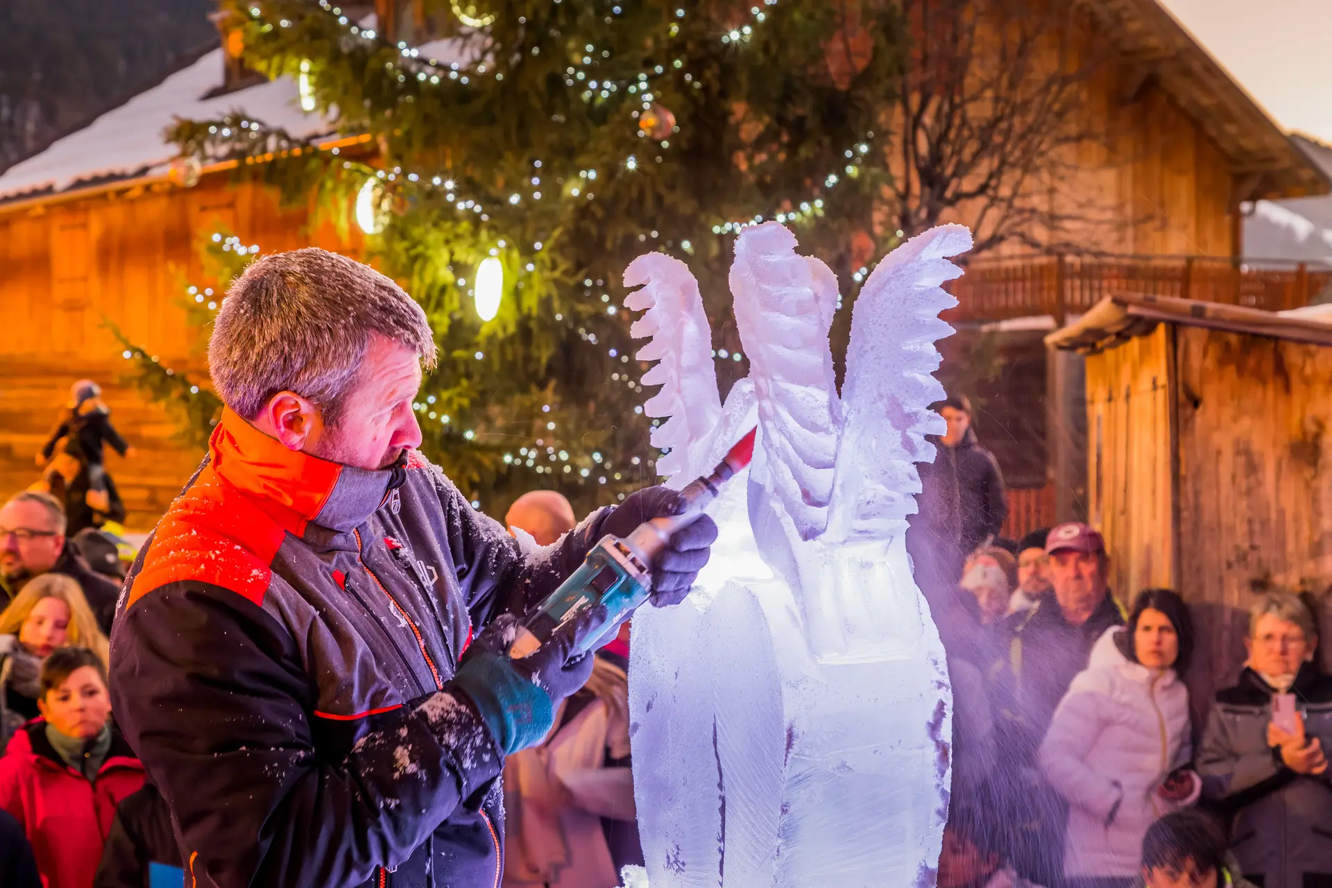 Show de sculpture sur glace