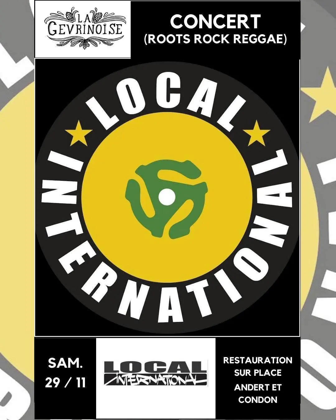 Concert Le Local International (rock, reggae) à la Gevrinoise_Andert-et-Condon