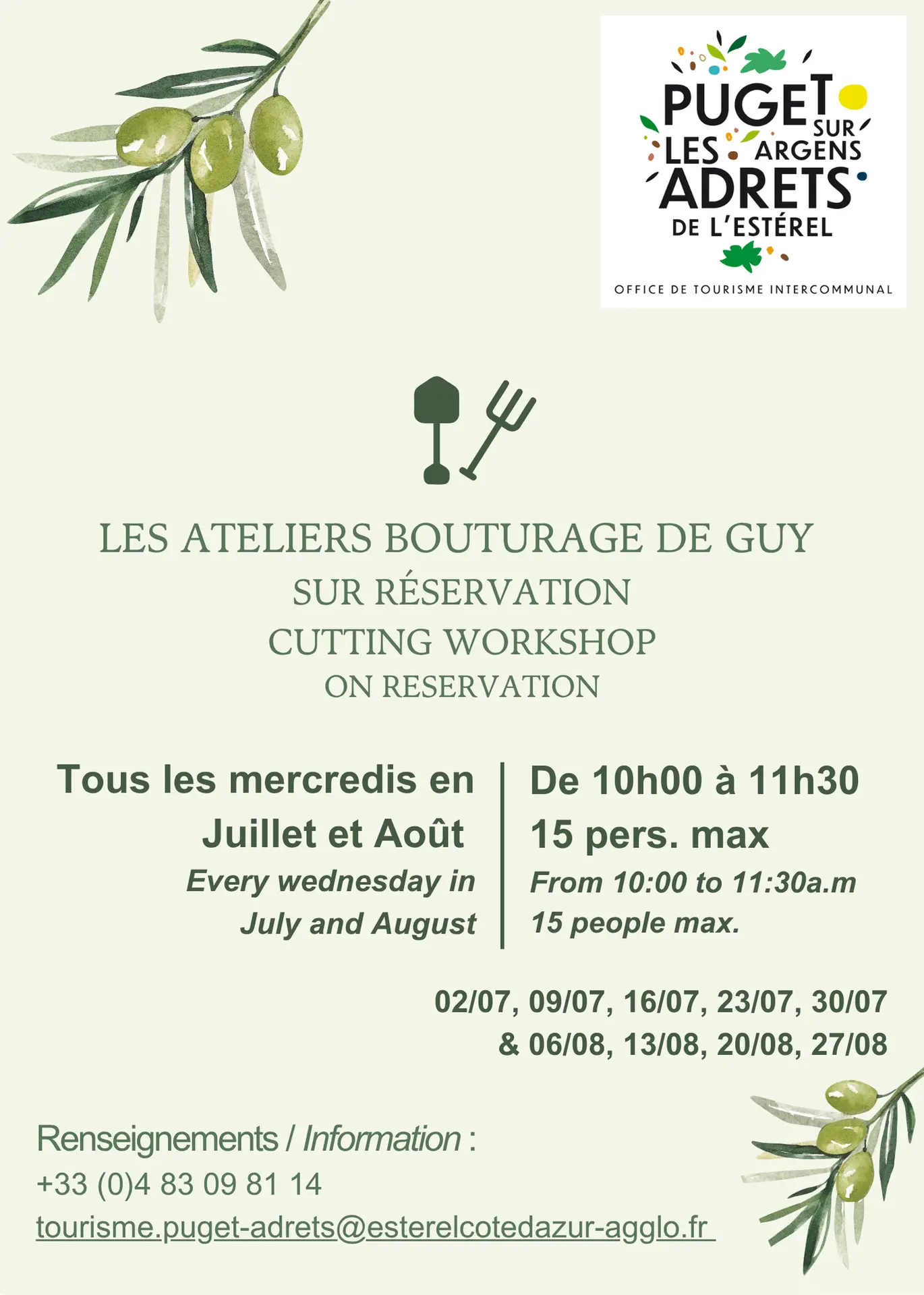 Atelier bouturage d'olivier
