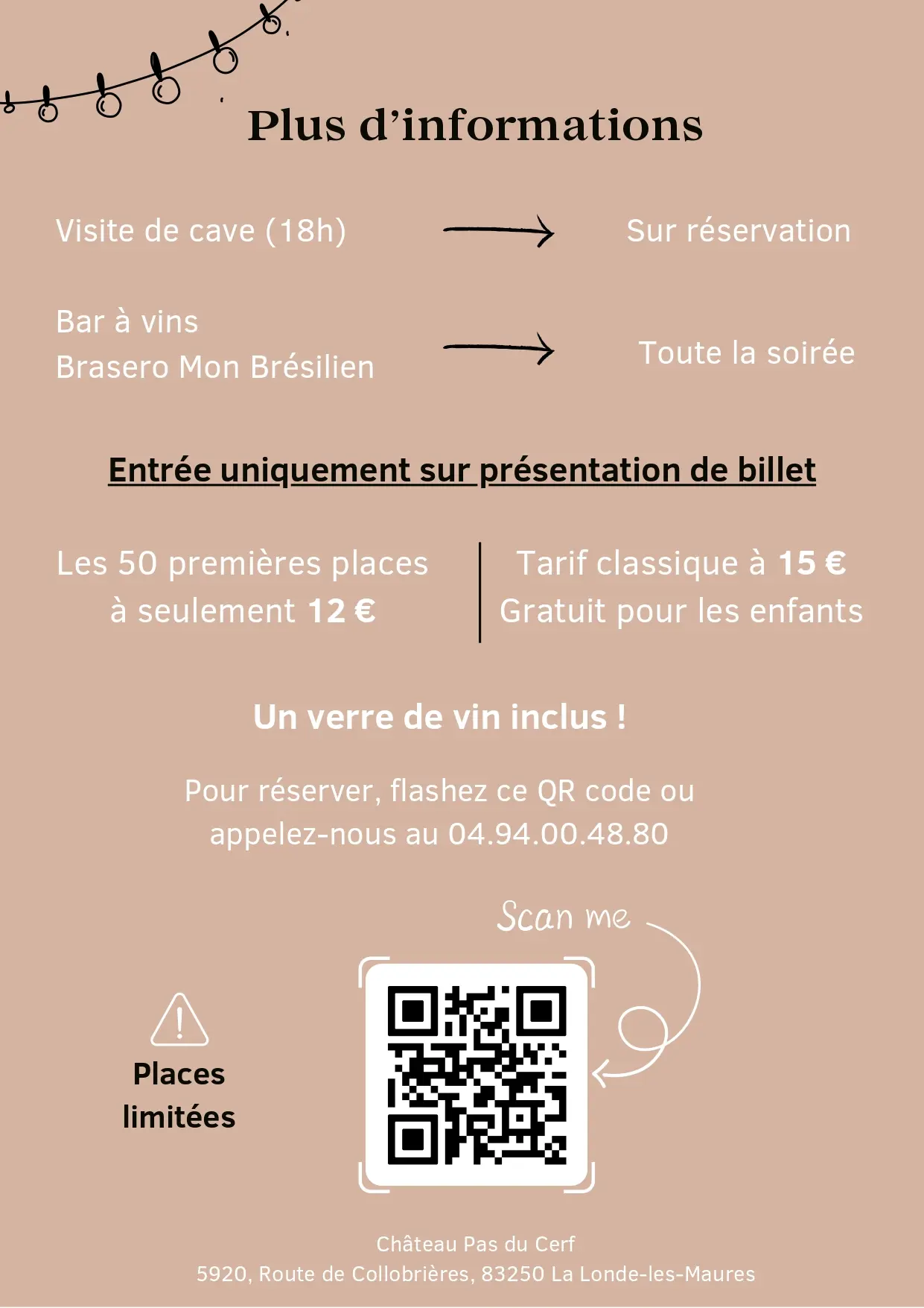 La Guinguette du Château au Château Pas du Cerf