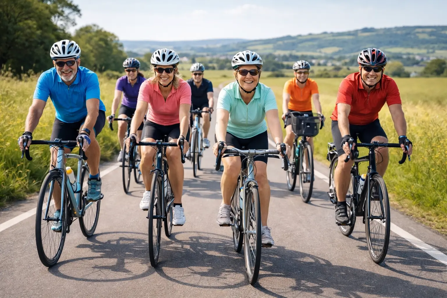 Image non contractuelle représentants des hommes et des femmes à vélo