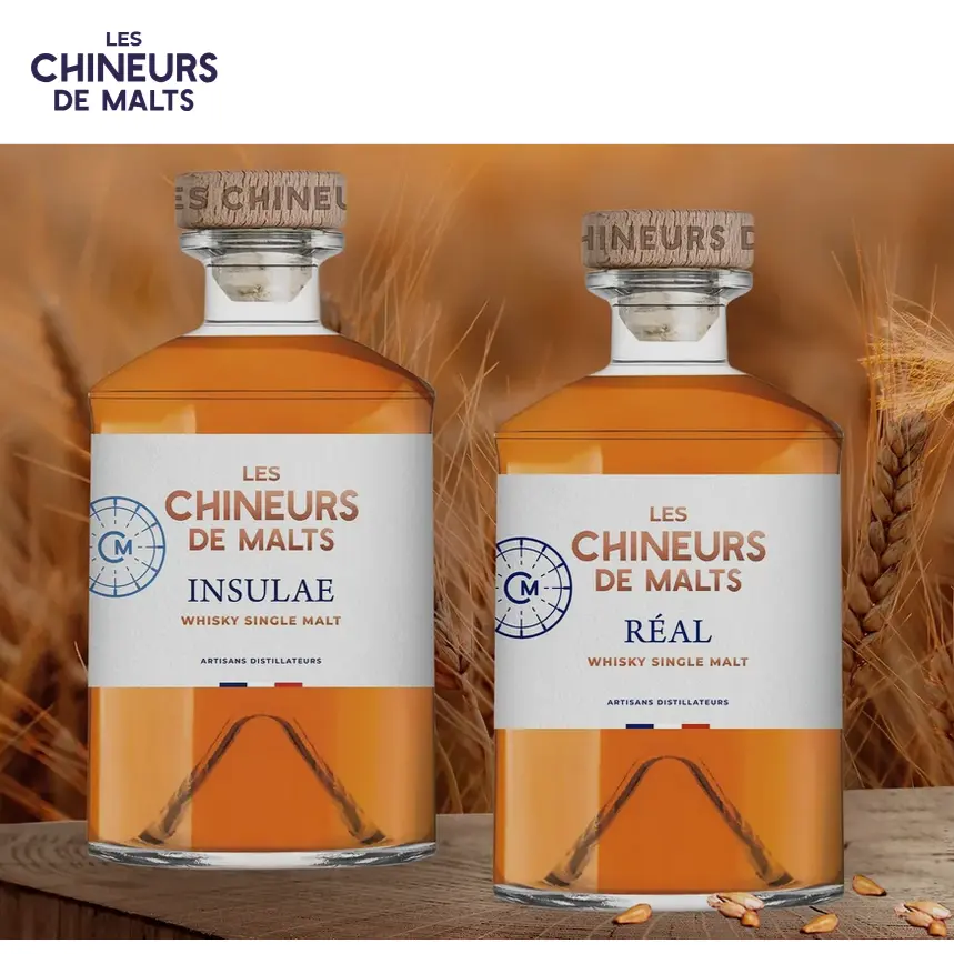 Visite de l'orge au whisky en anglais - Les chineurs de malt_Le Thor 2 bouteilles de whisky