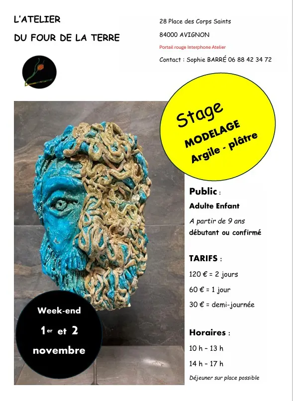 Stage artistique à L'Atelier du Four de la Terre_Avignon