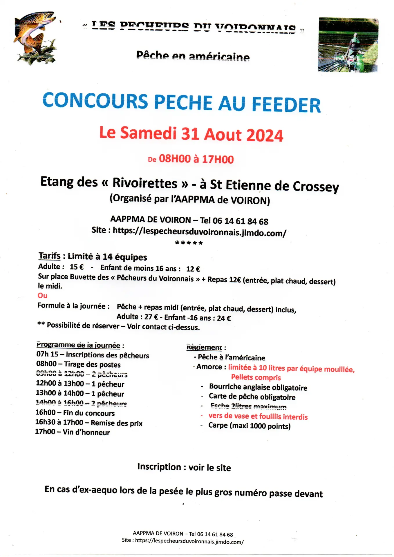 Concours de pêche au feeder