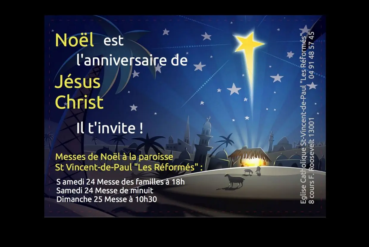 Noel en l'église des  Réformés St Vincent de Paul