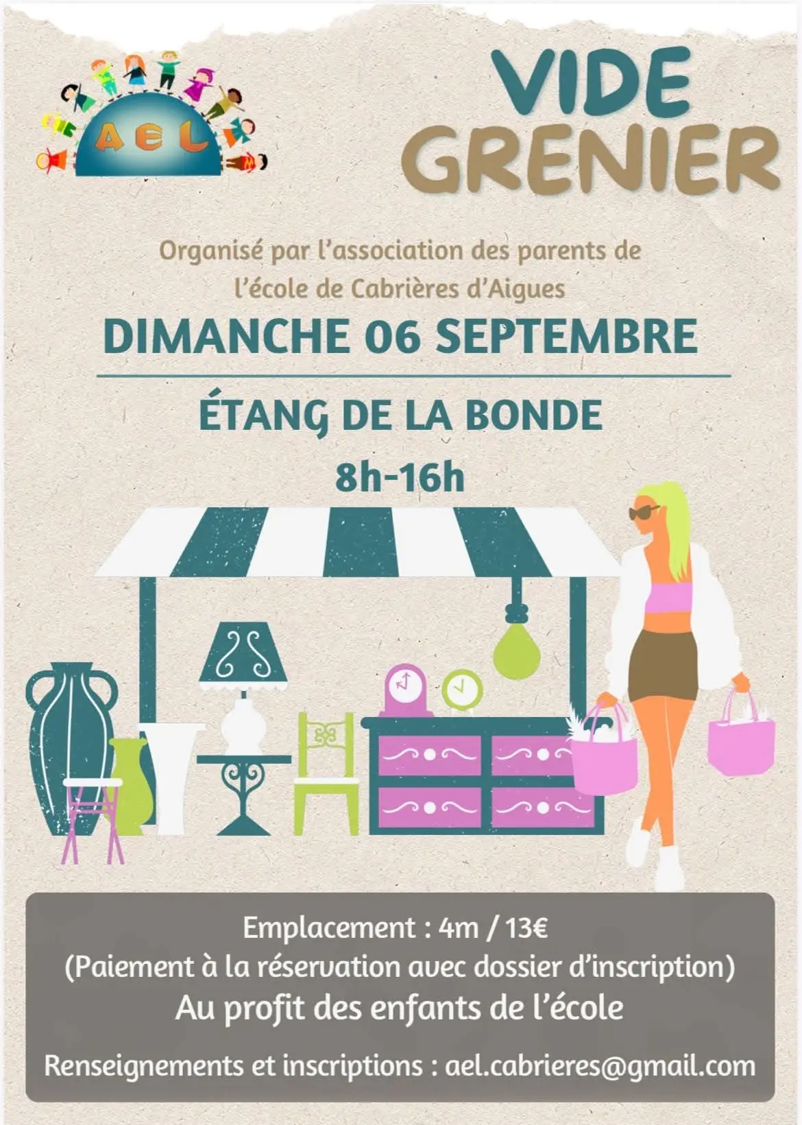 Vide grenier à L'Etang de la Bonde à Cabrières d' Aigues_Cabrières-d'Aigues