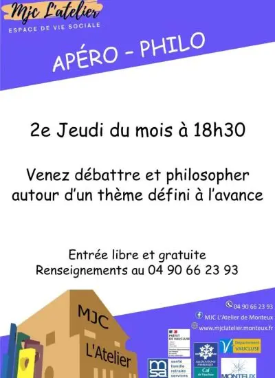 Apéro Philo - MJC l'Atelier_Monteux