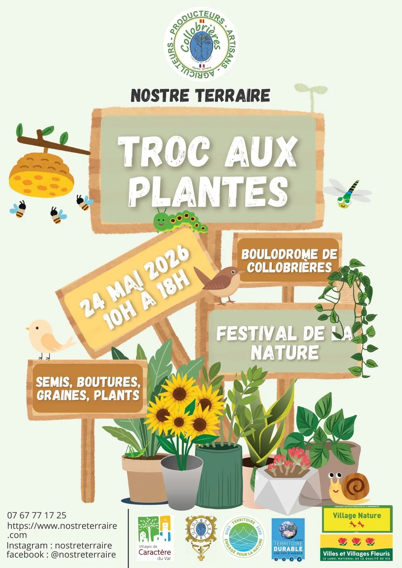 Troc aux plantes à Collobrières