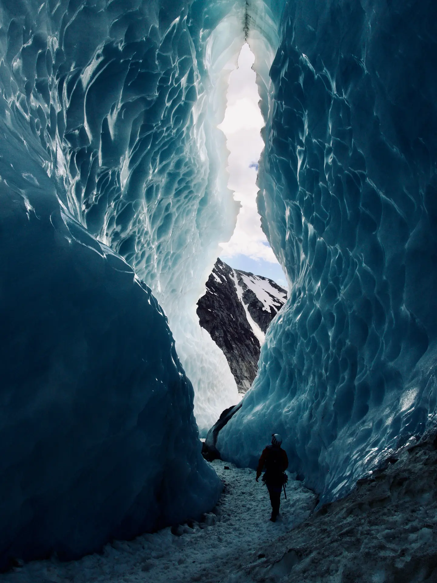 Vallée éphémère en Mer de Glace