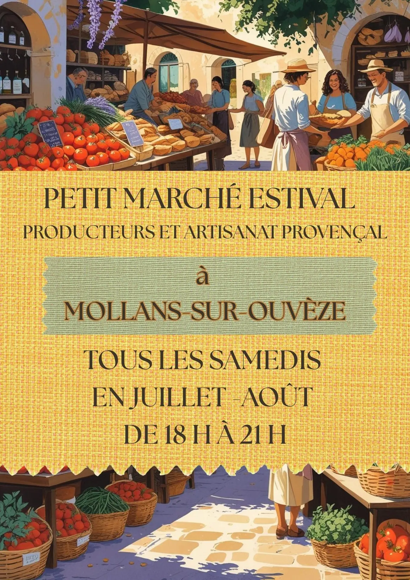 Petit marché estival de Mollans