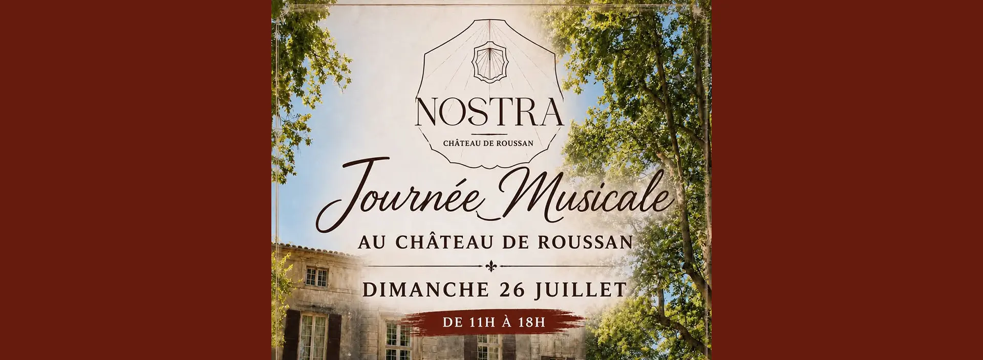 Affiche journee musicale chateau de roussan - nostra à Saint-Rémy-de-Provence
