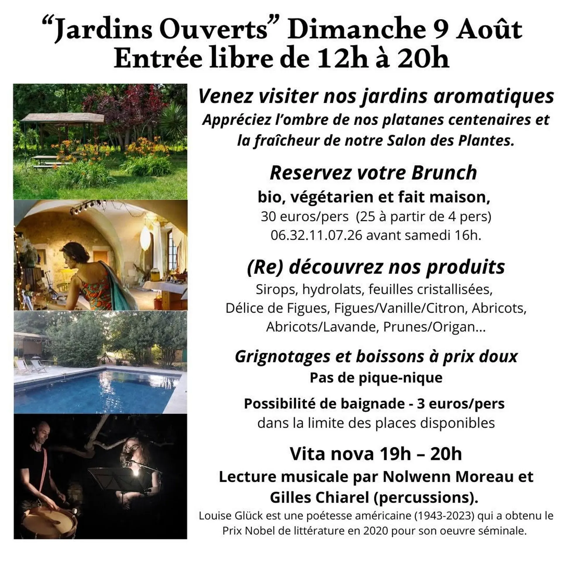 Affiche Jardins ouverts aux Sentiers de l'Abondance à Eygalières 09.08.26