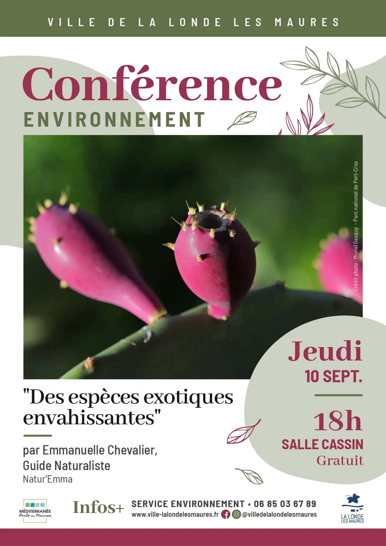 Les conférences en Méditerranée Porte des Maures