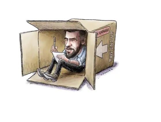 Autocaricature du dessinateur de presse Adam Zyglis