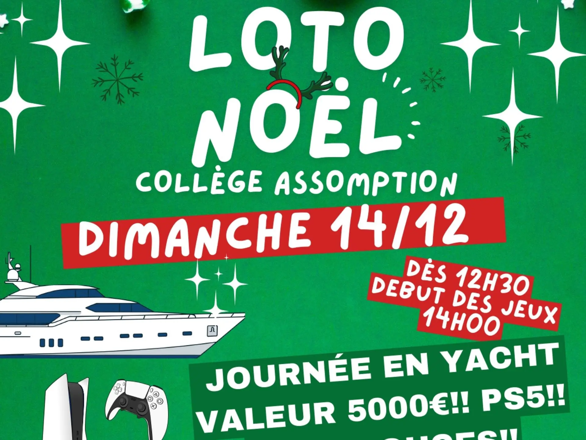 Loto de noël du collège de l'assomption_Sainte-Maxime