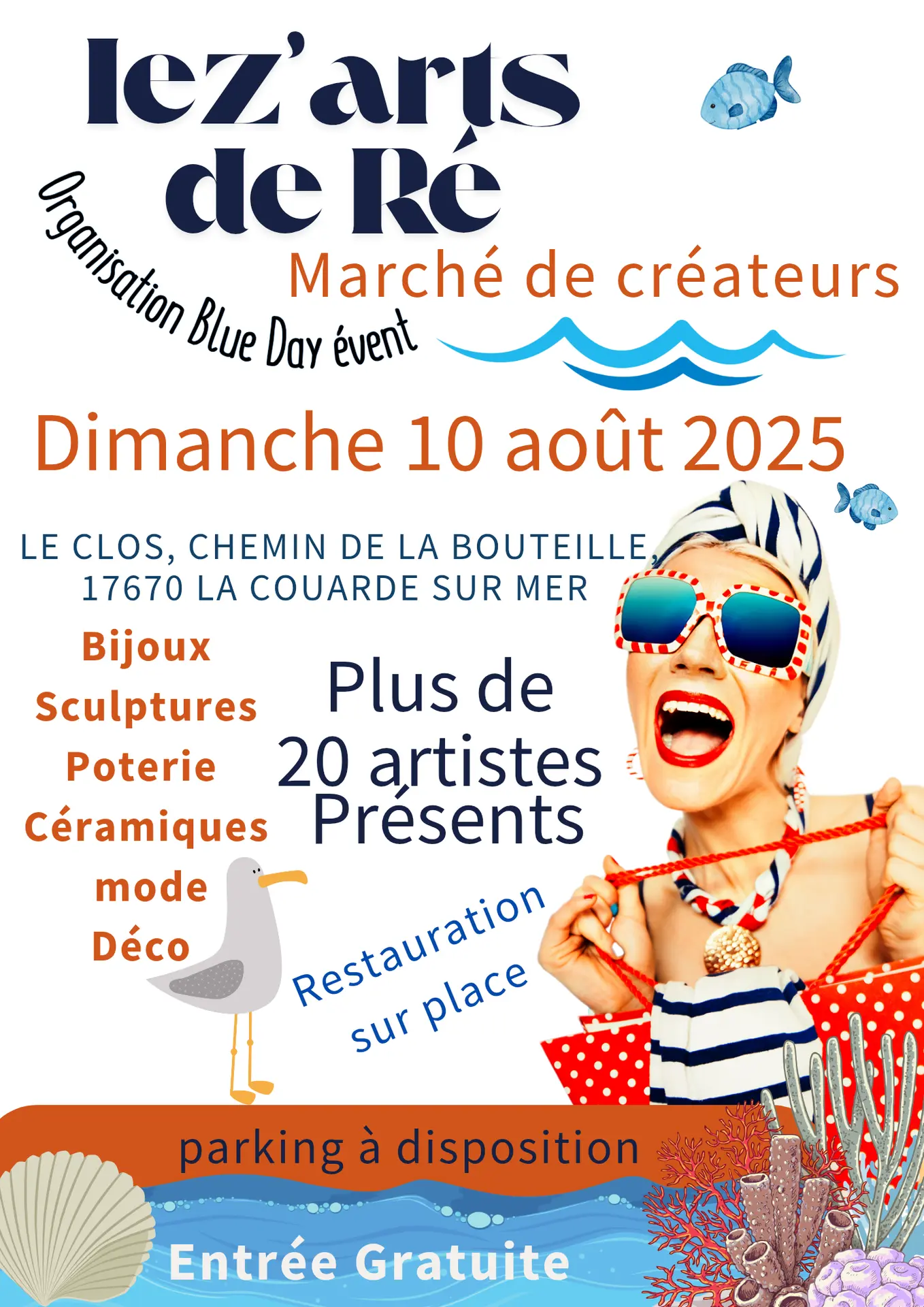 Affiche Lez'arts de Ré - Marché de créateurs_La Couarde-sur-Mer