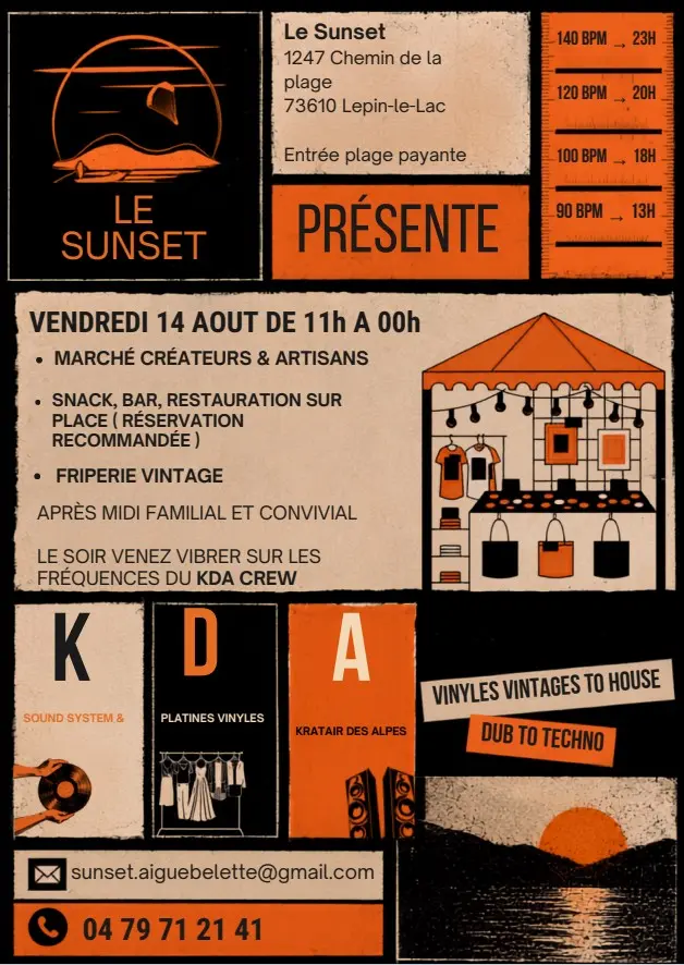 Affiche marché des créateurs Sunset