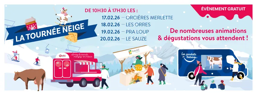 Tournée Neige : découvrir les filières laitières, viandes, fruits & légumes frais_Les Orres