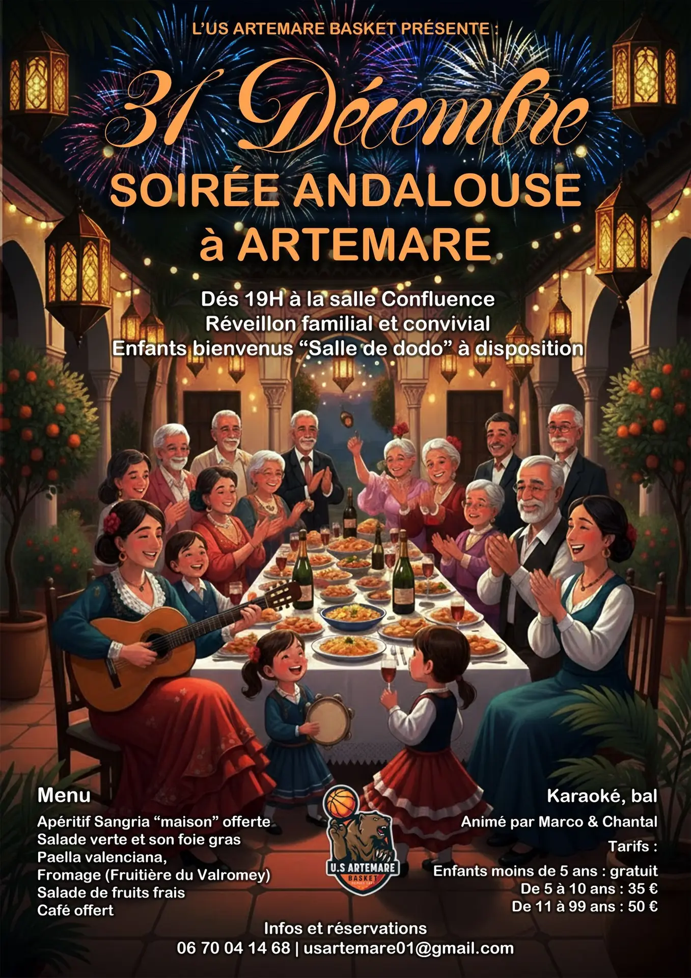 Soirée andalouse pour la Saint Sylvestre_Artemare
