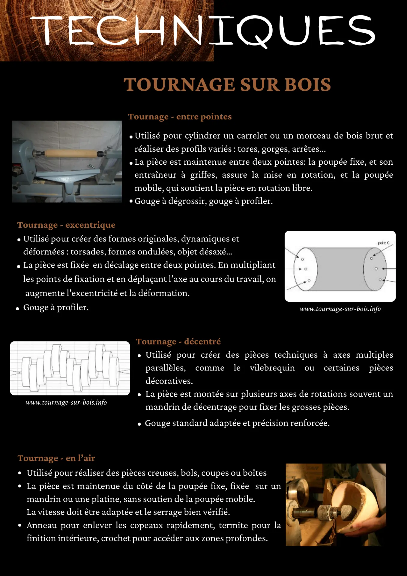 Techniques de tournage sur bois