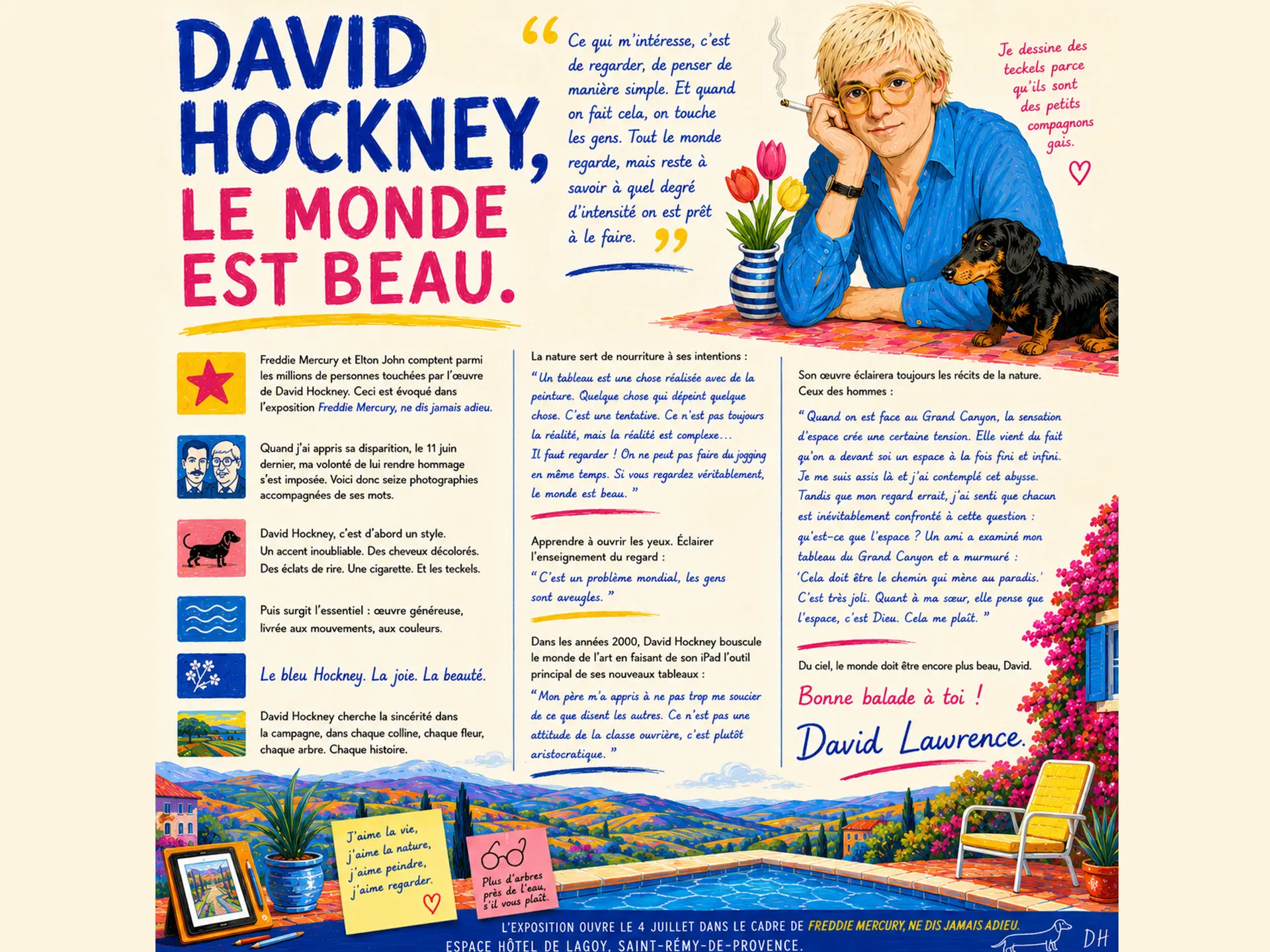 Exposition  David Hockney à l'espace Hôtel de Lagoy