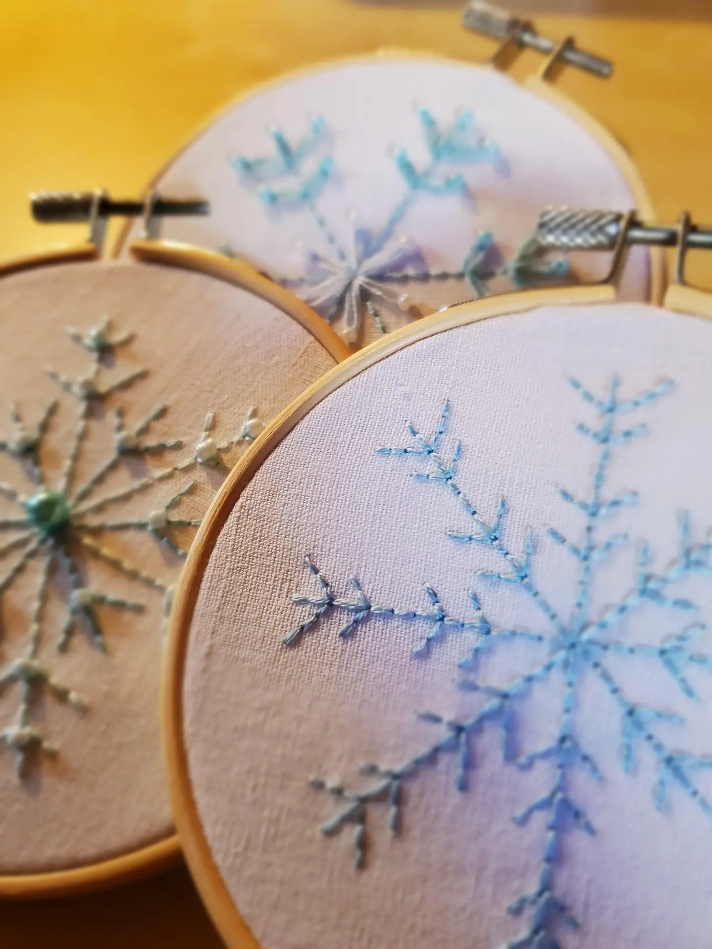 Broderie flocon de neige