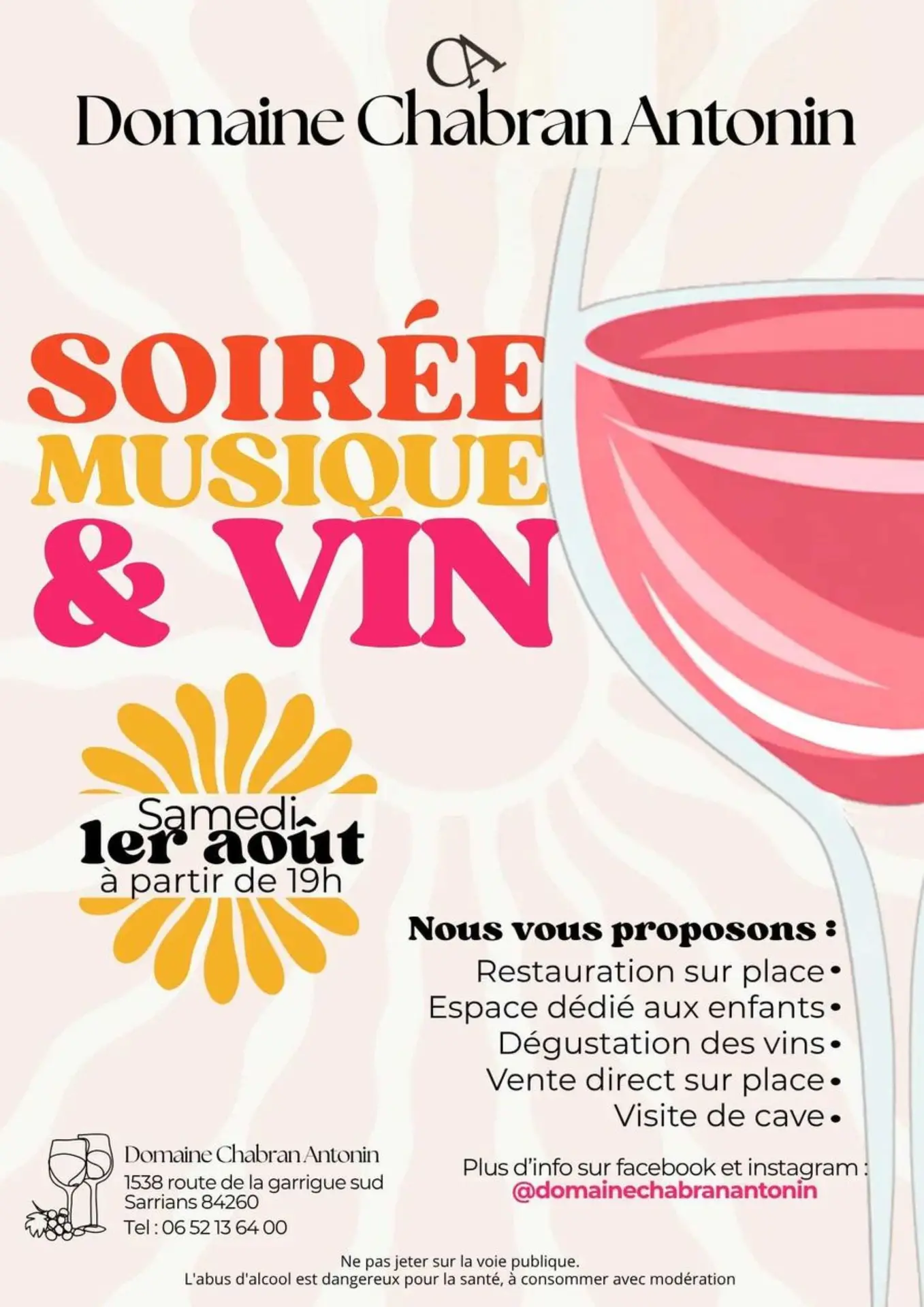 Soirée musique et vin_Sarrians