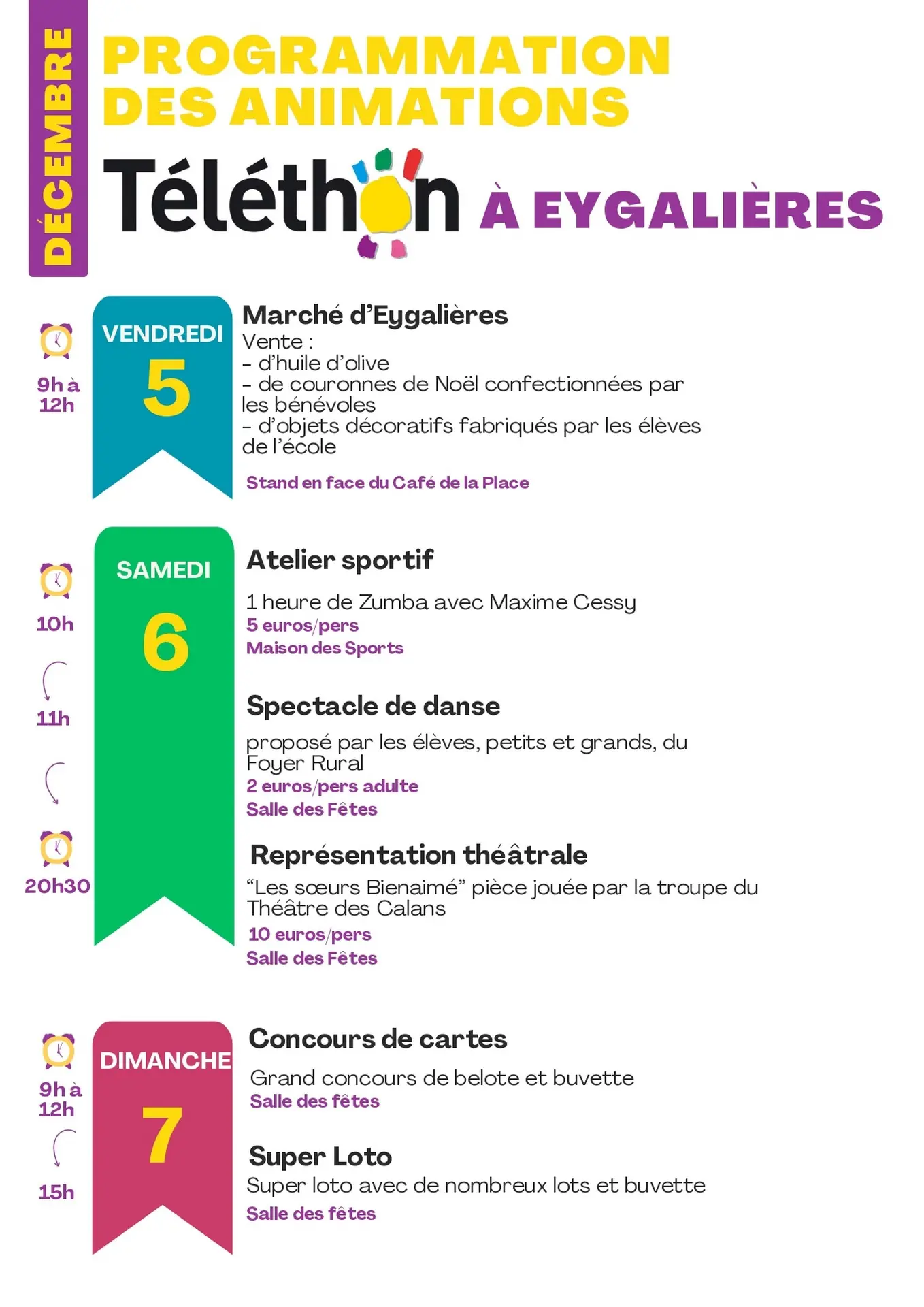 Le Téléthon à Eygalières_Eygalières_05.12 au 07.12.25