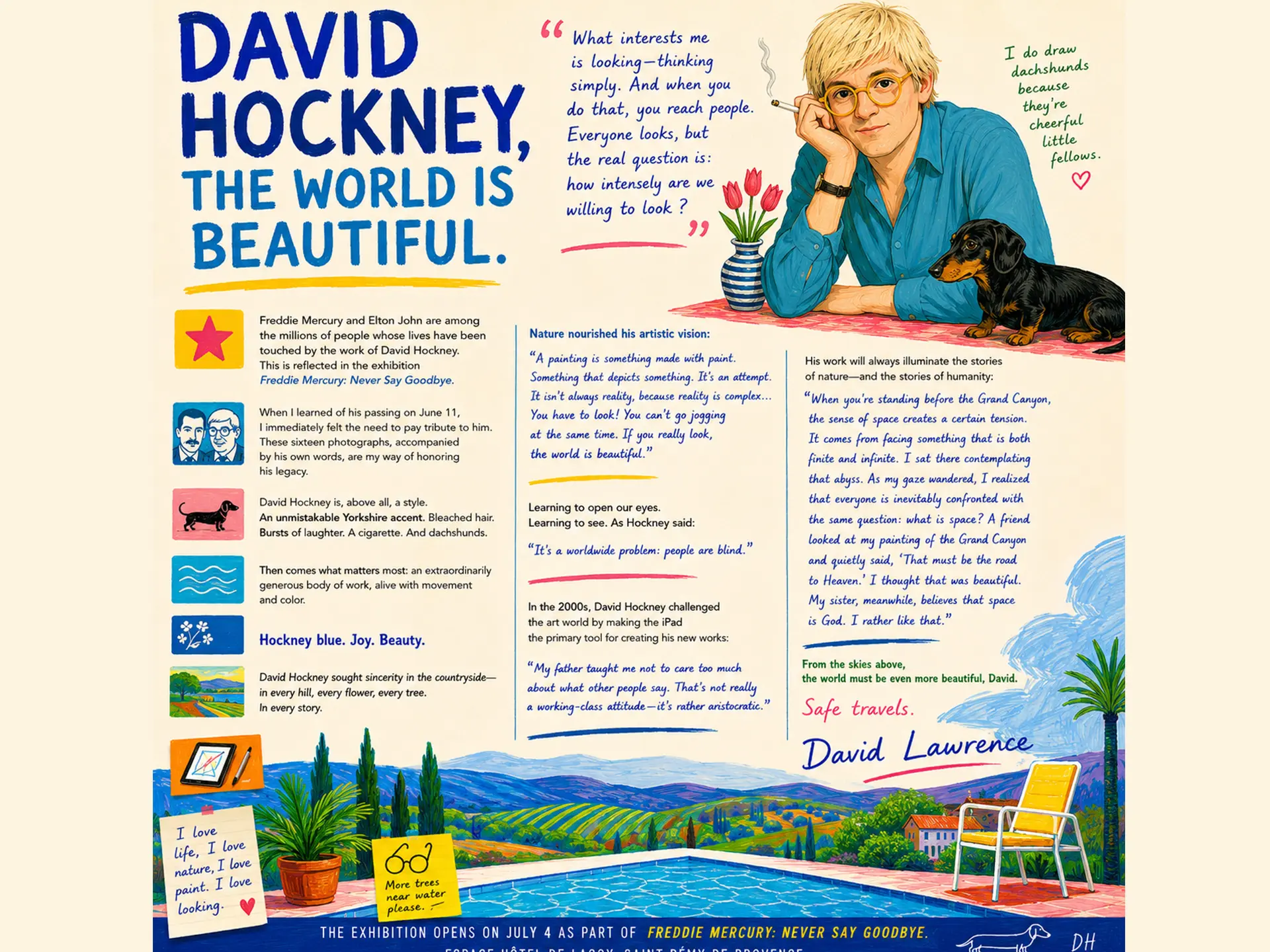 Exposition  David Hockney à l'espace Hôtel de Lagoy
