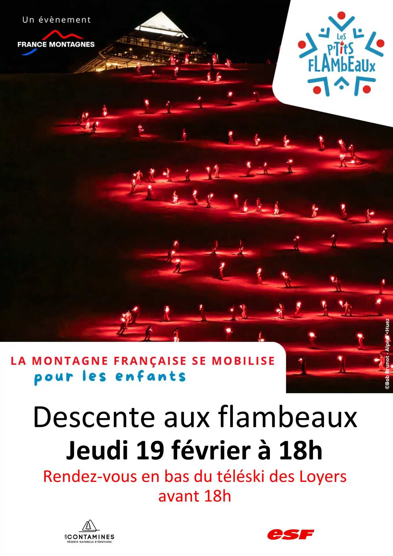 Les p'tits Flambeaux : descente aux flambeaux solidaire_Les Contamines-Montjoie