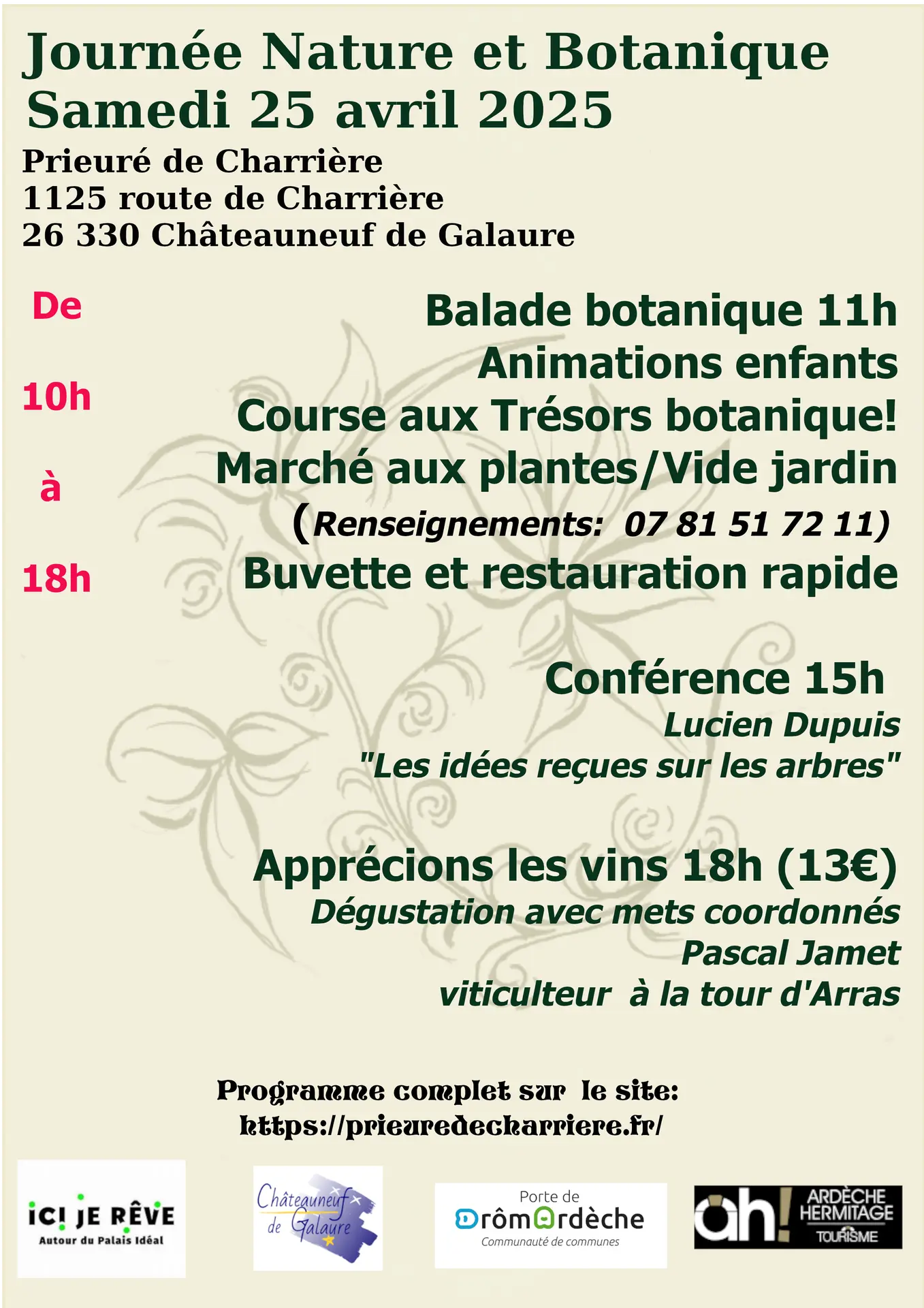 affiche expliquant la journée