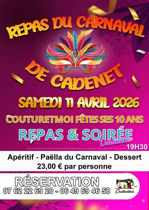 CARNAVAL DE CADENET ET DINER SPECIAL 10 ANS DE COUTURETMOI_Cadenet